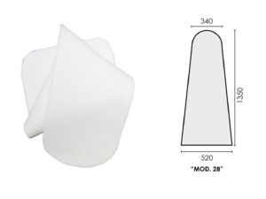 "MOD. 28" POLYESTER FELT thick. 9mm 1350x520x340mm