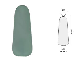 GREEN POLYESTER COVER (mod.2) 1300x500x400mm TWO POINTS