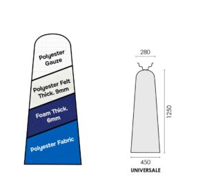 HOUSSE COMPLETE AZUR "ULTRA" 1250x450x280 UNIVERSELLE