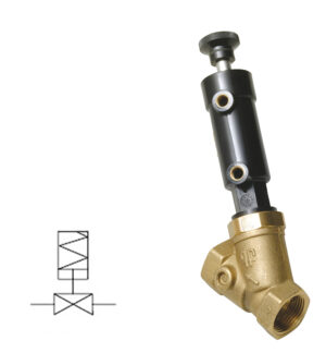 VALVE BUFFER ANGLE OF 45° "VILP" (N.C. spring return)