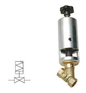 INCLINED VALVE 45° "VAMOS" (N.C. spring return)