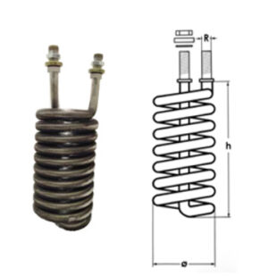 SERPENTINE PM10 R 1/2" H=350mm Ø 140mm