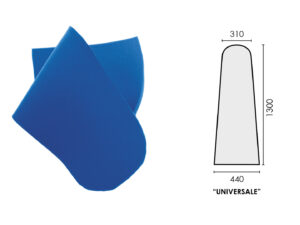 MOUSSE POLYESTER MOD. "UNIVERSELLE" 1300x440x310mm ép. 10mm