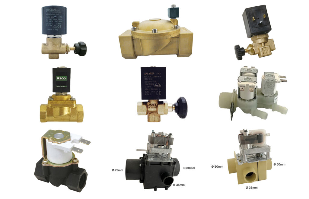N - Elettrovalvole acqua, vapore, scarico e ricambi