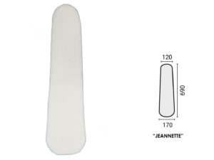 MOLLETTONE POLIESTERE MOD. "JEANNETTE" 690x170x120mm spess. 9mm