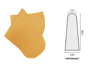 SILICONE SCHIUMATO GIALLO (soft) MOD. "UNIVERSALE" 1300x440x310mm sp.10mm