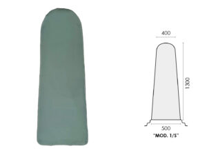 TELO POLIESTERE VERDE (mod.1/s) 1300x500x400mm UNIVERSALE posteriore