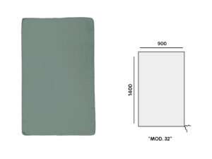 TELO POLIESTERE VERDE (mod.32) 1400x900mm RETTANGOLARE