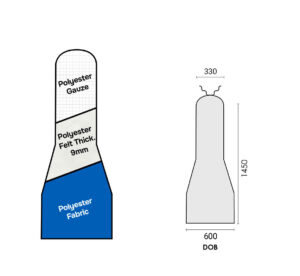 PRONTO-STIR AZZURRO "NORMALE" 1450x600x330mm DOB