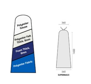 PRONTO-STIR AZZURRO "ULTRA" 1450x560x360mm SUPER MAXI