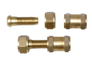 RACCORDO COMPLETO 3 PEZZI PER TUBO PTFE CALZATO INOX 3/8"