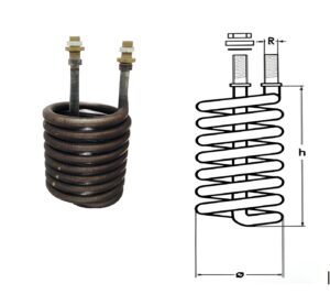 SERPENTINA PM10 MAGGIORATO R 1/2" H=275mm Ø 175mm