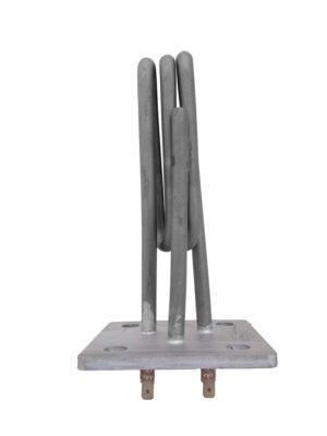 RESISTENZA C/FLANGIA QUADRATA 4 FORI W. 1650 COMEL CON PORTASONDA L=133mm 〼85x85 mm Øf 10mm GT Ø 7mm